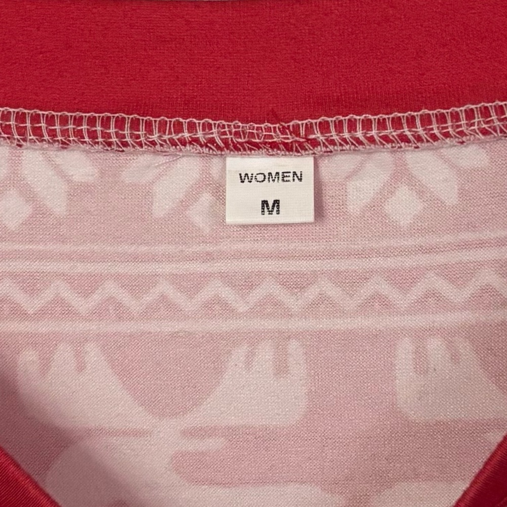 Women's Red and White Christmas Pajama Set - Picture 4 of 7